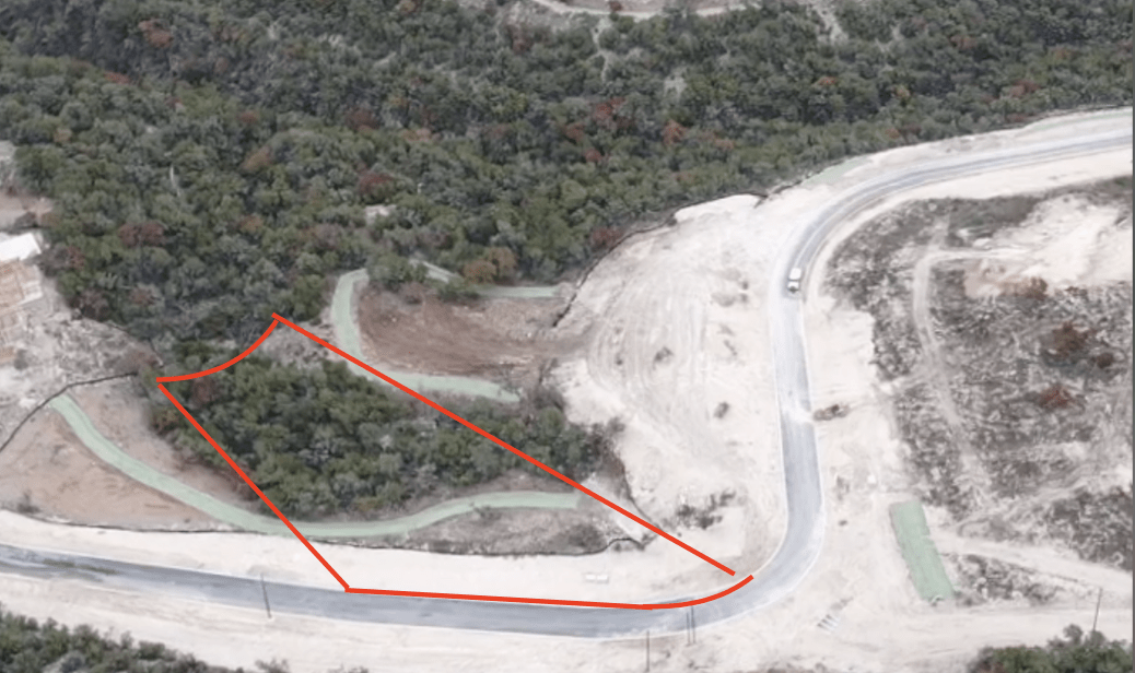 Lot 12 — 3610 Madrone Canyon Drive — lot boundary