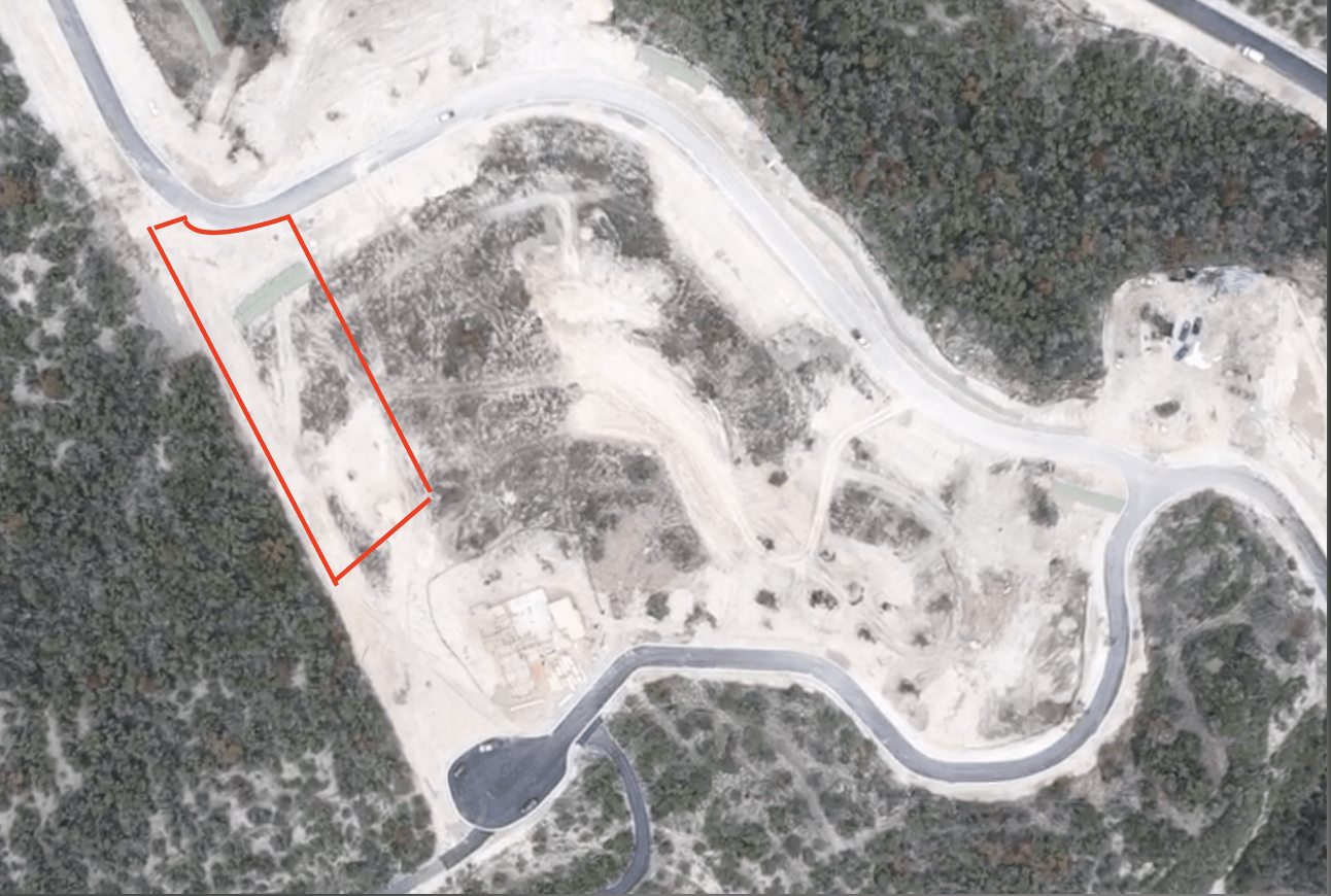 Lot 7 — 3611 Madrone Canyon Drive — lot boundary